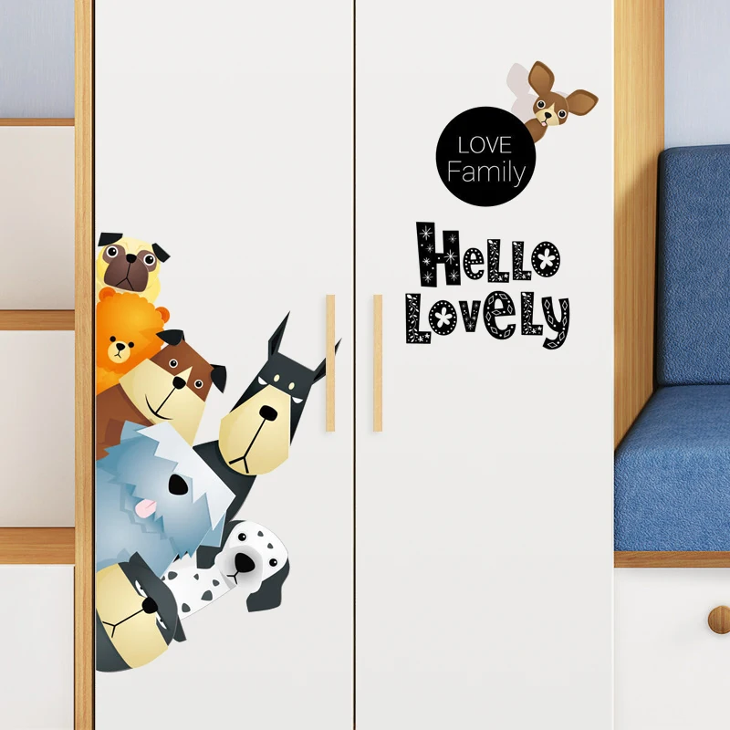 Creative Cartoon Dogs Wall Stickers Boys Bedroom Wall Decor Self-Adhesive Stickers Kids Room Decoration Home Decor Door Sticker
Creative Cartoon Dogs Wall Stickers Boys Bedroom Wall Decor Self-Adhesive Stickers Kids Room Decoration Home Decor Door Sticker