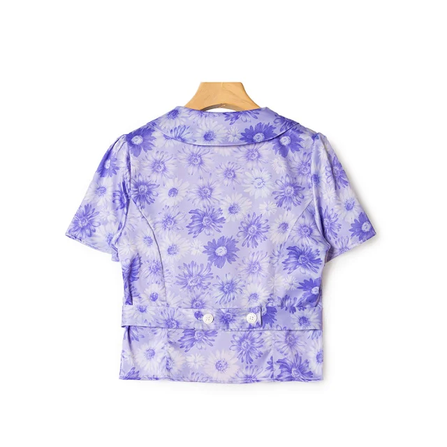 2021 Spring Summer Women's Notched Blouse Women's Notched Short Sleeve Single-Breasted Slim Waist Sweet Shirt and Tops
2021 Spring Summer Women's Notched Blouse Women's Notched Short Sleeve Single-Breasted Slim Waist Sweet Shirt and Tops