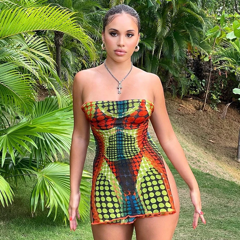 Multicolor Dot Print Bandage Wrap Chest Dresses Bodycon Holiday Clubwear Sexy Vacation Mini Dress Summer 2021
Multicolor Dot Print Bandage Wrap Chest Dresses Bodycon Holiday Clubwear Sexy Vacation Mini Dress Summer 2021