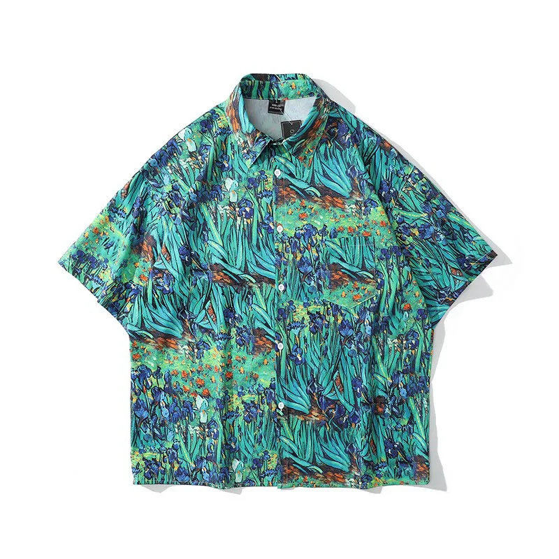 Men Shirt Short Sleeve Green 2021 New Arrival Summer Loose Flowers Grass Male Shirt Thin Fashion Korean Style Hot Sale S83
Men Shirt Short Sleeve Green 2021 New Arrival Summer Loose Flowers Grass Male Shirt Thin Fashion Korean Style Hot Sale S83