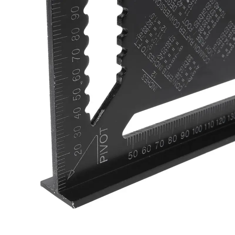 12Inch Aluminum Alloy Metric Triangle Ruler Angle Protractor Speed Square Woodwork Protractor Gauge High Precision Measuring
12Inch Aluminum Alloy Metric Triangle Ruler Angle Protractor Speed Square Woodwork Protractor Gauge High Precision Measuring