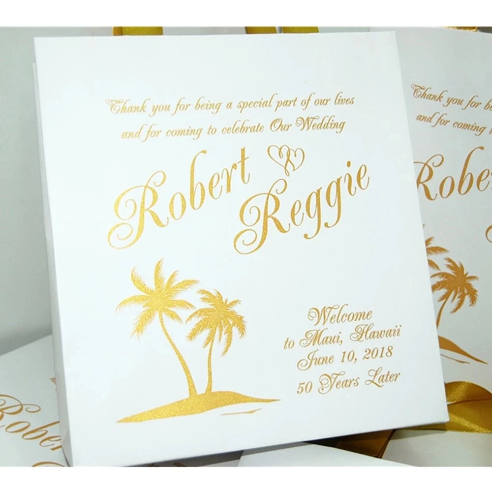 Personalized Wedding Welcome Bags with satin ribbon and your names Royal Blue Tropic Beach Wedding Gifts and Favors for guests
Personalized Wedding Welcome Bags with satin ribbon and your names Royal Blue Tropic Beach Wedding Gifts and Favors for guests