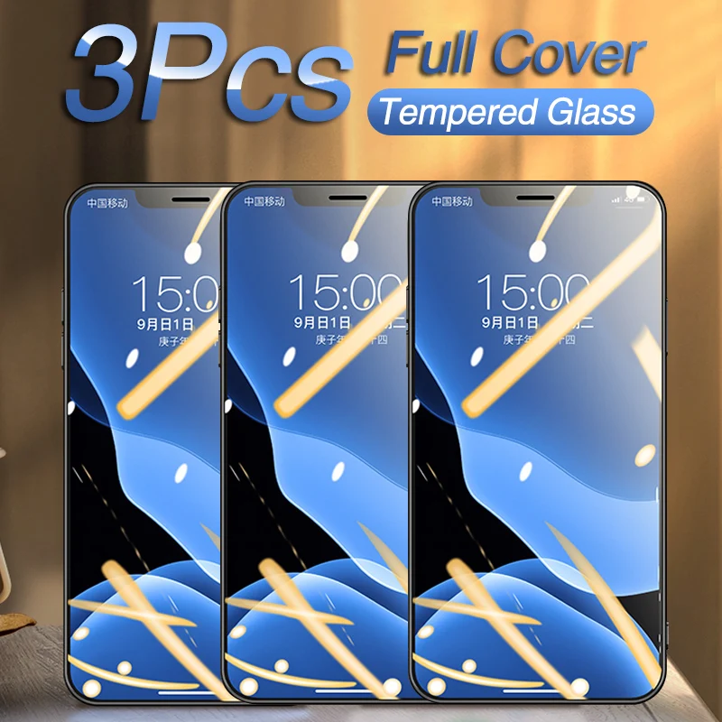 3PCS Full Cover Protective Glass on For iPhone 11 12 pro Screen Protector Tempered Glass on iPhone X XR XS 8 5 7 6 Curved Glass
3PCS Full Cover Protective Glass on For iPhone 11 12 pro Screen Protector Tempered Glass on iPhone X XR XS 8 5 7 6 Curved Glass