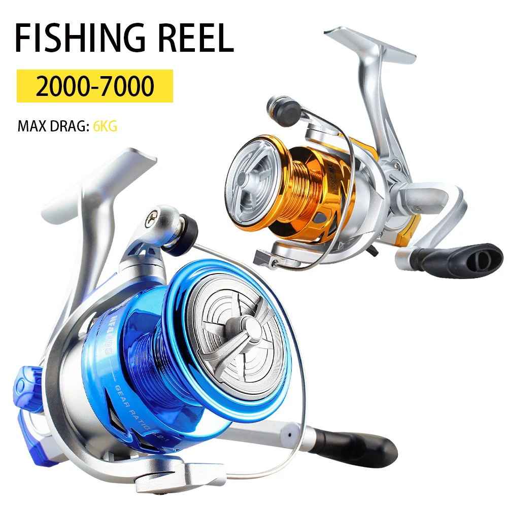 High Quality Fishing Reel NF2000-7000 Spinning Reel 5.2:1 Long-Casting Reel Metal Spool Saltwater Freshwater Fishing Tackle
High Quality Fishing Reel NF2000-7000 Spinning Reel 5.2:1 Long-Casting Reel Metal Spool Saltwater Freshwater Fishing Tackle