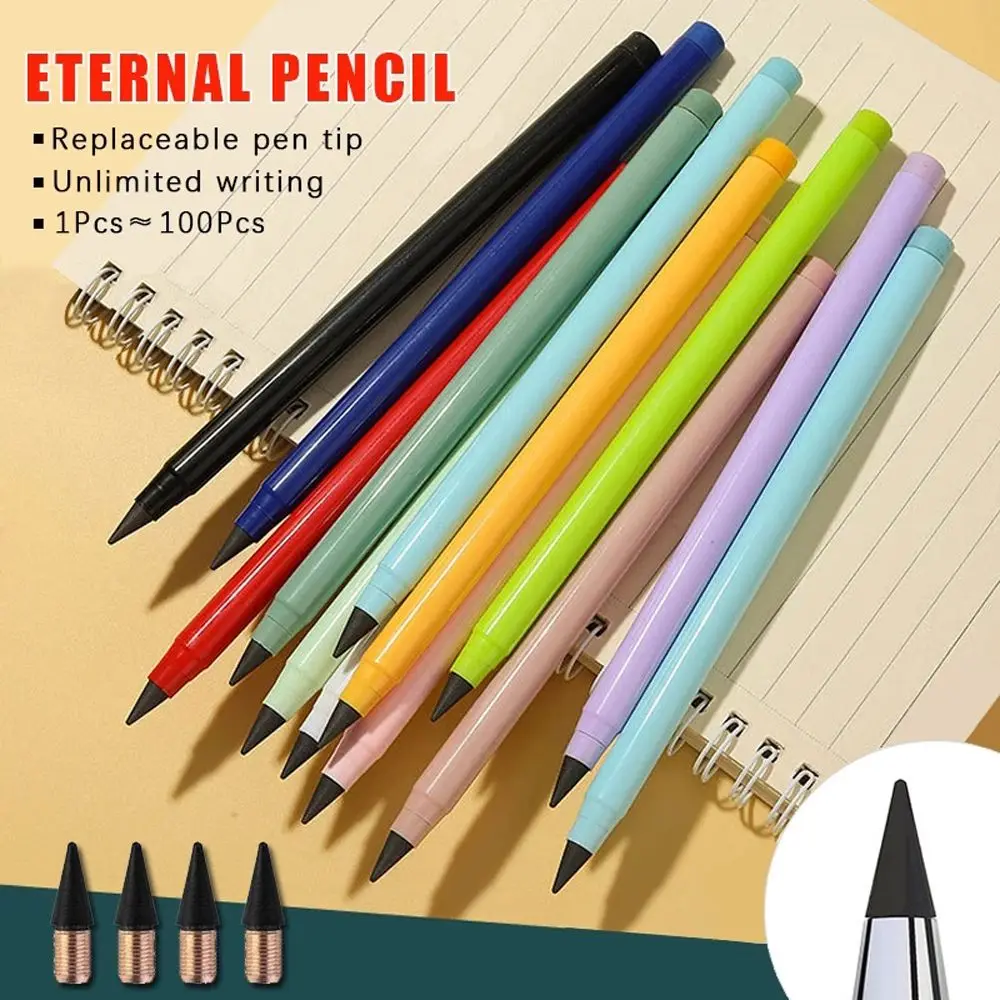 NEW Eternal Pencil Replaceable Pen Tips Unlimited Writing Pencils Cute Kids Writing Painting Tools With Eraser
NEW Eternal Pencil Replaceable Pen Tips Unlimited Writing Pencils Cute Kids Writing Painting Tools With Eraser
