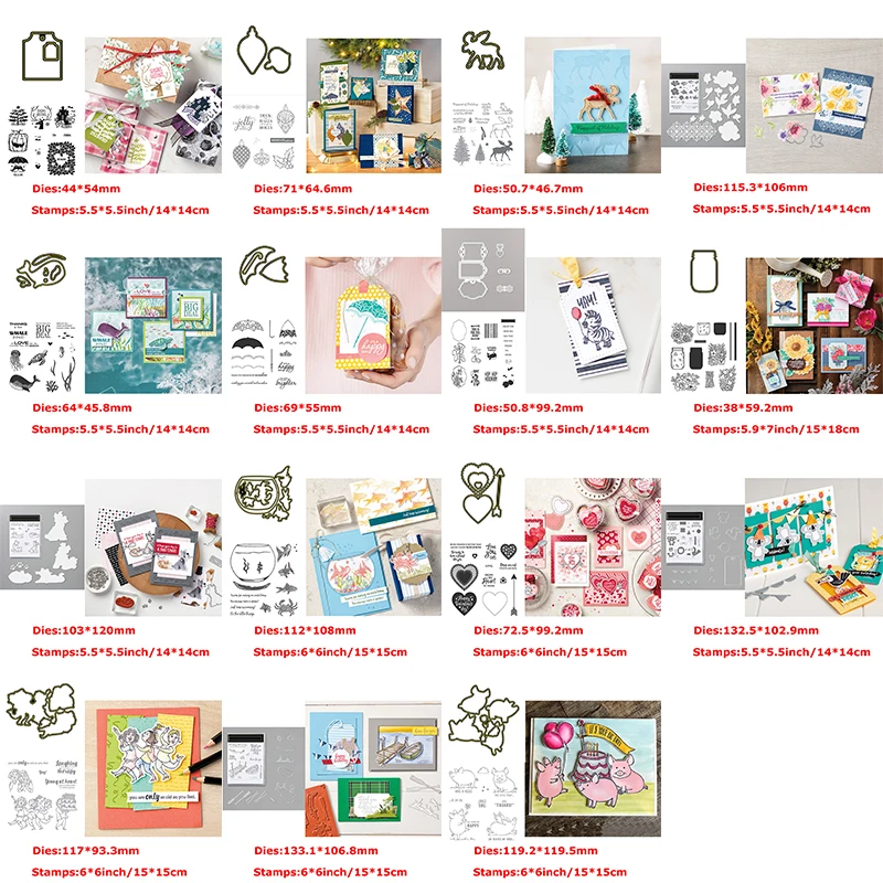 Cutting Dies match Clear Stamps Set Label Tag Reindeer Fish Pig Umbrella Can Love Heart Ornament DIY Craft Cards 2021 New #1
Cutting Dies match Clear Stamps Set Label Tag Reindeer Fish Pig Umbrella Can Love Heart Ornament DIY Craft Cards 2021 New #1