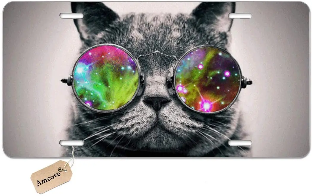Amcove License Plate Fashion Cute Cat Wear Sunglasses Art Car Accessories Metal License Plate Frame 6 X 12 Inch
Amcove License Plate Fashion Cute Cat Wear Sunglasses Art Car Accessories Metal License Plate Frame 6 X 12 Inch