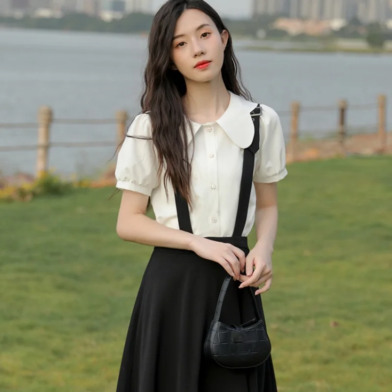 Женское платье-трапеция средней длины, маленькое черное платье во французском студенческом стиле на бретелях, костюм из двух предметов, бел...
Женское платье-трапеция средней длины, маленькое черное платье во французском студенческом стиле на бретелях, костюм из двух предметов, бел...