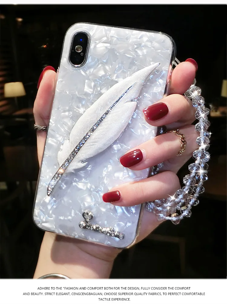 Luxury 3D Feather Bling Shell Soft Phone Case For iPhone 12 11 Pro Max Mini 6 6s 7 8 Plus XR X XS Soft Silicone Cover Coque Case 
Luxury 3D Feather Bling Shell Soft Phone Case For iPhone 12 11 Pro Max Mini 6 6s 7 8 Plus XR X XS Soft Silicone Cover Coque Case