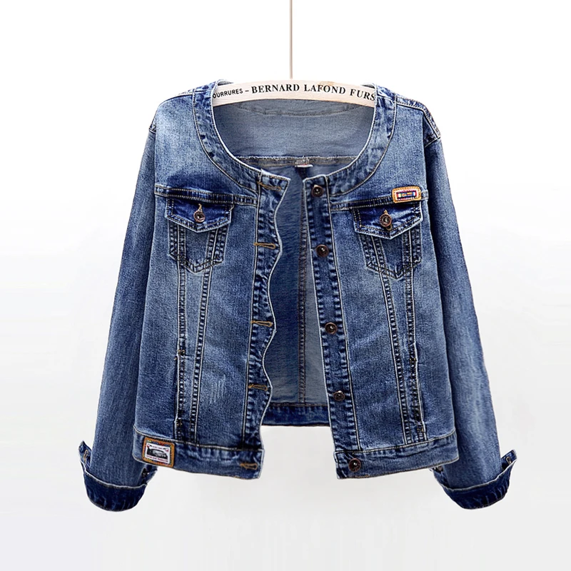 Plus size Women Jeans Jacket 2020 Spring Autumn Slim Long-sleeved O neck Denim Jacket Casual Vintage Female Outerwear Short Coat
Plus size Women Jeans Jacket 2020 Spring Autumn Slim Long-sleeved O neck Denim Jacket Casual Vintage Female Outerwear Short Coat