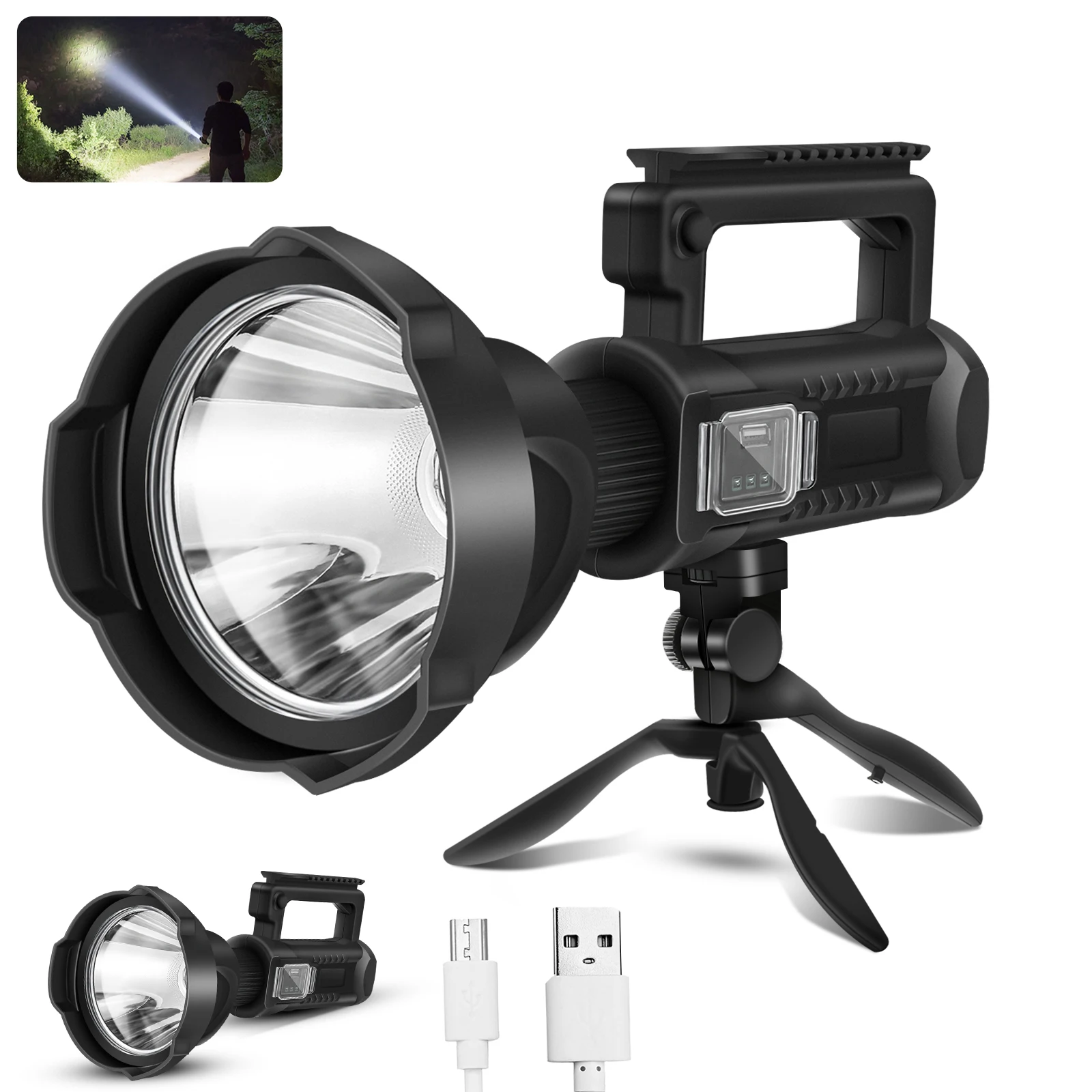 CAMTOA XHP70 Powerful LED Flashlight Rechargeable Waterproof Handheld Lantern Super Bright Searchlight for Outdoor Lighting Camp
CAMTOA XHP70 Powerful LED Flashlight Rechargeable Waterproof Handheld Lantern Super Bright Searchlight for Outdoor Lighting Camp