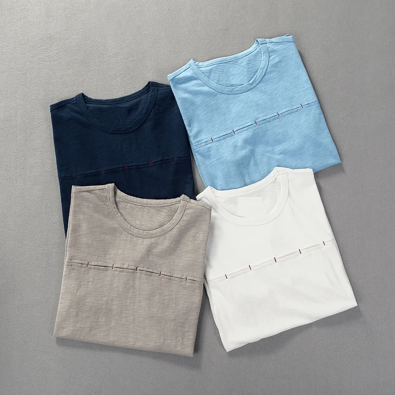 iSurvivor 2021 Summer New Men's Short Sleeve T-Shirt Round Neck Slim Slub Cotton Pure Color T-Shirt Pure Cotton
iSurvivor 2021 Summer New Men's Short Sleeve T-Shirt Round Neck Slim Slub Cotton Pure Color T-Shirt Pure Cotton