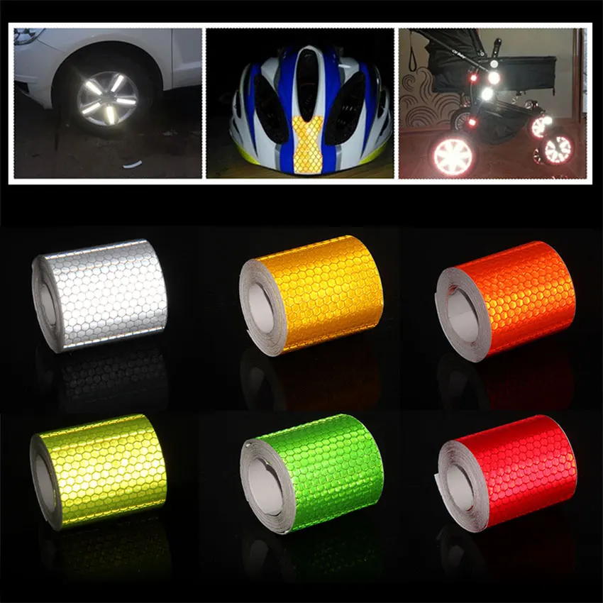 

3M Car Reflective Strip Stickers Road Warning Strip-style Decoration Film Safe Motorcycle Baby Car Reflect Road Safety Tape