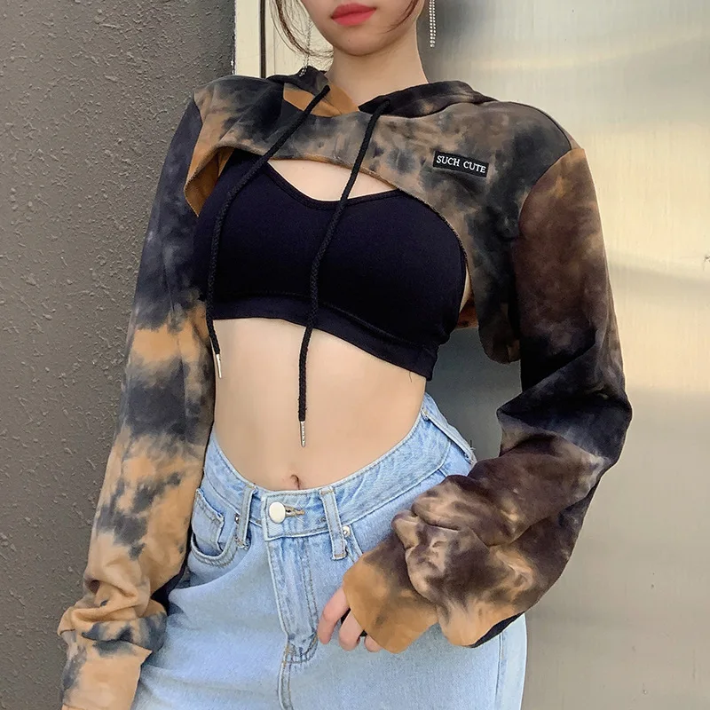 2020 Fall Women’s Fashionable Sweatshirt Lady Long Sleeve Sweater Tie Dye Print Loose Round Neck Drawstring Hooded Smock Outfits
2020 Fall Women’s Fashionable Sweatshirt Lady Long Sleeve Sweater Tie Dye Print Loose Round Neck Drawstring Hooded Smock Outfits