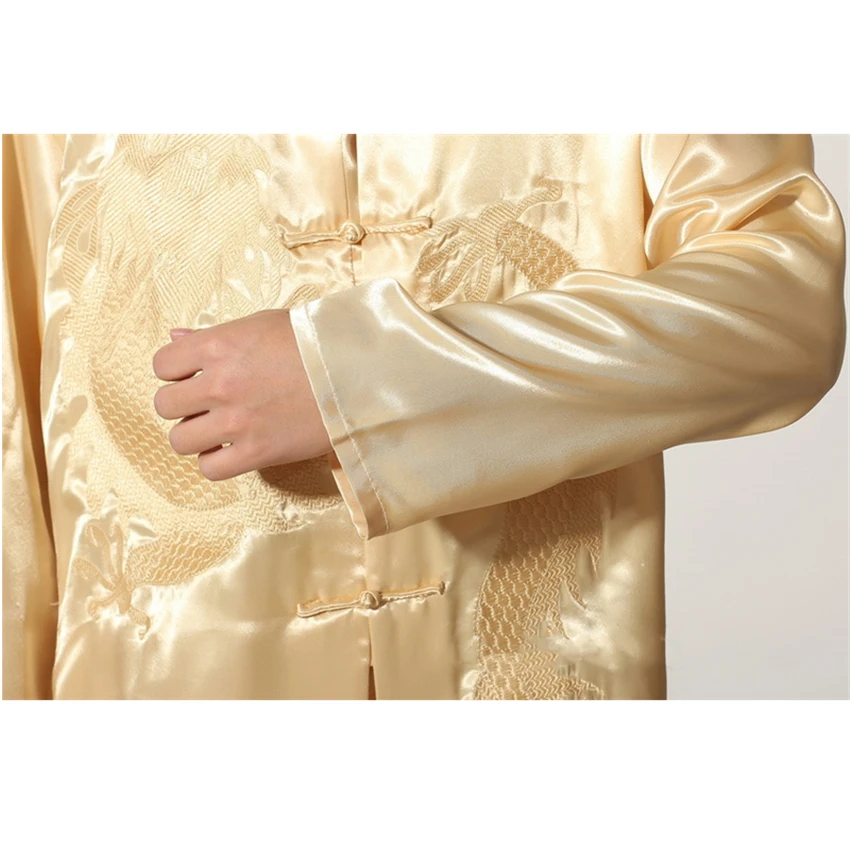 Traditional Chinese Clothing for Man Oriental Satin Tang Suit Embroidery Retro Tai Chi Kung Fu Uniforms Long Sleeve Coat Pants 
Traditional Chinese Clothing for Man Oriental Satin Tang Suit Embroidery Retro Tai Chi Kung Fu Uniforms Long Sleeve Coat Pants