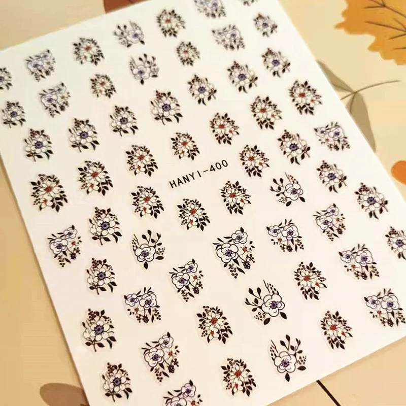 Newest Flower Design 3D Self Adhesive DIY Manicure Decoration Wraps Nail Sticker HANYI 400
Newest Flower Design 3D Self Adhesive DIY Manicure Decoration Wraps Nail Sticker HANYI 400