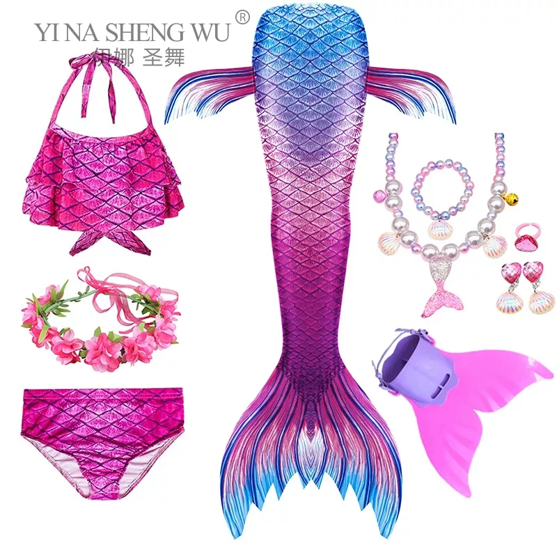 Kids Girls Swimming Mermaid Tail Set Mermaid Costume Cosplay Children Swimmable Swimsuit Fantasy Beach Bikini Can Add Monofin
Kids Girls Swimming Mermaid Tail Set Mermaid Costume Cosplay Children Swimmable Swimsuit Fantasy Beach Bikini Can Add Monofin