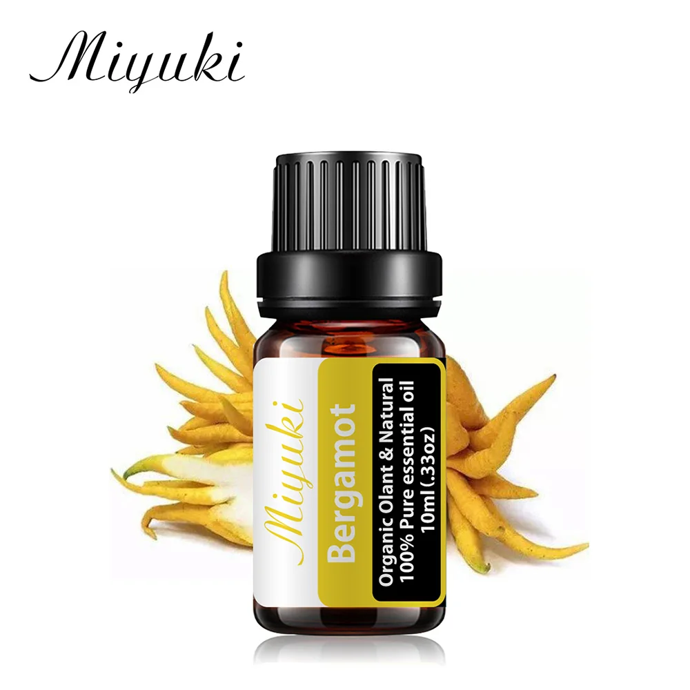 

10ML Bergamot Pure Essential Oils For Aromatherapy Relieve Stress Aid Sleep Humidifier Diffuser Aromatic Massage Body Oil