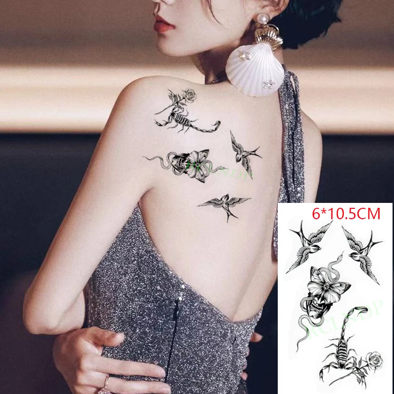 Waterproof Temporary Tattoo Sticker ins Snake butterfly scorpion swallow rose Body Art flash tatoo fake tatto for Women Men
Waterproof Temporary Tattoo Sticker ins Snake butterfly scorpion swallow rose Body Art flash tatoo fake tatto for Women Men