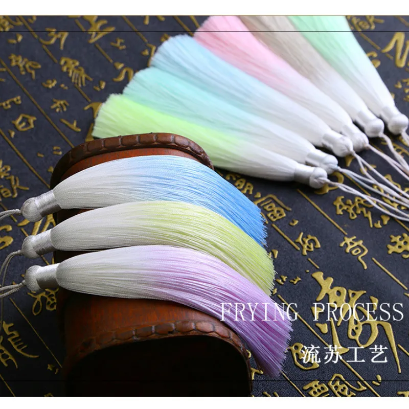 5pcs Creative New Style Dyed Elegant Tassel Gradient Color Tassel Vertical Ice Silk Fan Pendant Pressed Bookmark Antique Pendant
5pcs Creative New Style Dyed Elegant Tassel Gradient Color Tassel Vertical Ice Silk Fan Pendant Pressed Bookmark Antique Pendant