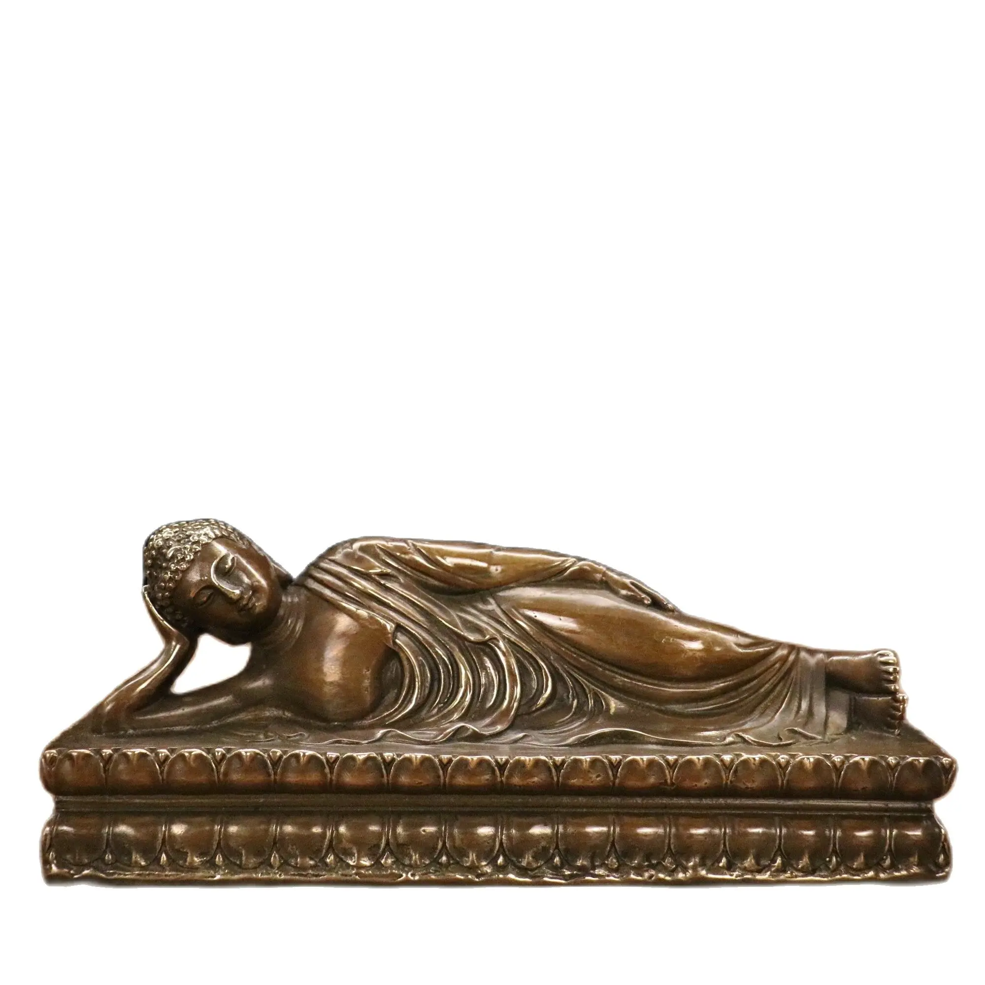 Collection Chinese Home Art Decoration Old Bronze Sleeping Buddha Shakyamuni Sculpture/Antique Statue,Long 20CM,Height 8.5CM
Collection Chinese Home Art Decoration Old Bronze Sleeping Buddha Shakyamuni Sculpture/Antique Statue,Long 20CM,Height 8.5CM