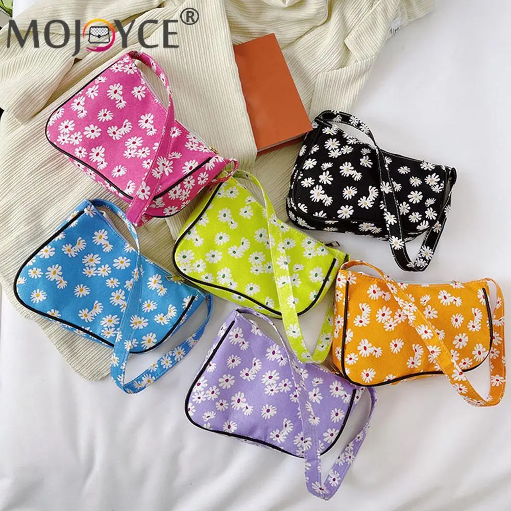 Fashion Canvas Irregular Solid Color Travel Zipper Small Handbags Casual Women Daisy Floral Printing Shoulder Underarm Hobos Bag
Fashion Canvas Irregular Solid Color Travel Zipper Small Handbags Casual Women Daisy Floral Printing Shoulder Underarm Hobos Bag