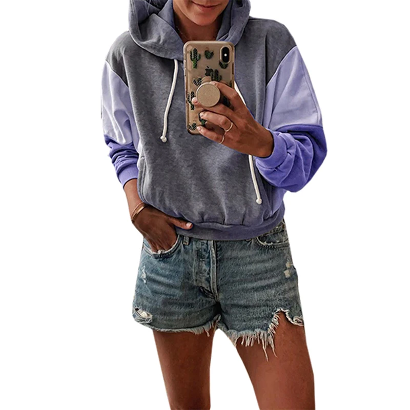 2020 Fall Winter Fashion Plus Size Contrast Color Hoodies Women Long Sleeve Loose Hoodies Sweatshirts Female Tops
2020 Fall Winter Fashion Plus Size Contrast Color Hoodies Women Long Sleeve Loose Hoodies Sweatshirts Female Tops