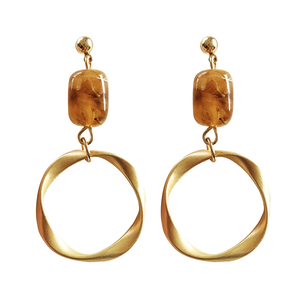 Retro Style Fashion Matte Geometric Earrings Metal Alloy Goden Plating High Quality Resin Bead Drop Earrings For Women Gifts
Retro Style Fashion Matte Geometric Earrings Metal Alloy Goden Plating High Quality Resin Bead Drop Earrings For Women Gifts