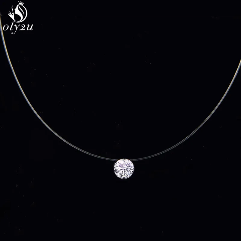 Simple Women Rhinestone Choker Necklaces Transparent Fishing Line Invisible Chain Necklace Fashion Collier Femme Party Gift
Simple Women Rhinestone Choker Necklaces Transparent Fishing Line Invisible Chain Necklace Fashion Collier Femme Party Gift