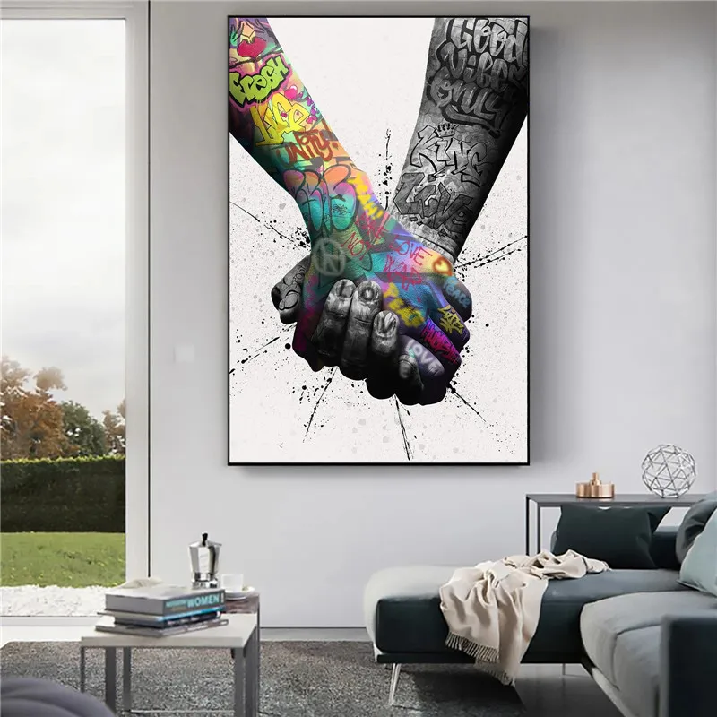 Graffiti Canvas Poster Wall Art Print World Unity Hands Graffiti Street Art Poster Picture for Living Room Decoration Painting
Graffiti Canvas Poster Wall Art Print World Unity Hands Graffiti Street Art Poster Picture for Living Room Decoration Painting