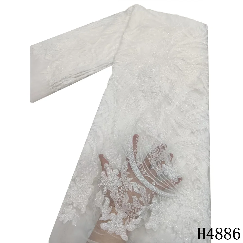 African Lace Fabric 2021 High Quality lace Embroidered Glitter Beaded French Lace Fabric Nigerian Lace 5 yards For Wedding
African Lace Fabric 2021 High Quality lace Embroidered Glitter Beaded French Lace Fabric Nigerian Lace 5 yards For Wedding