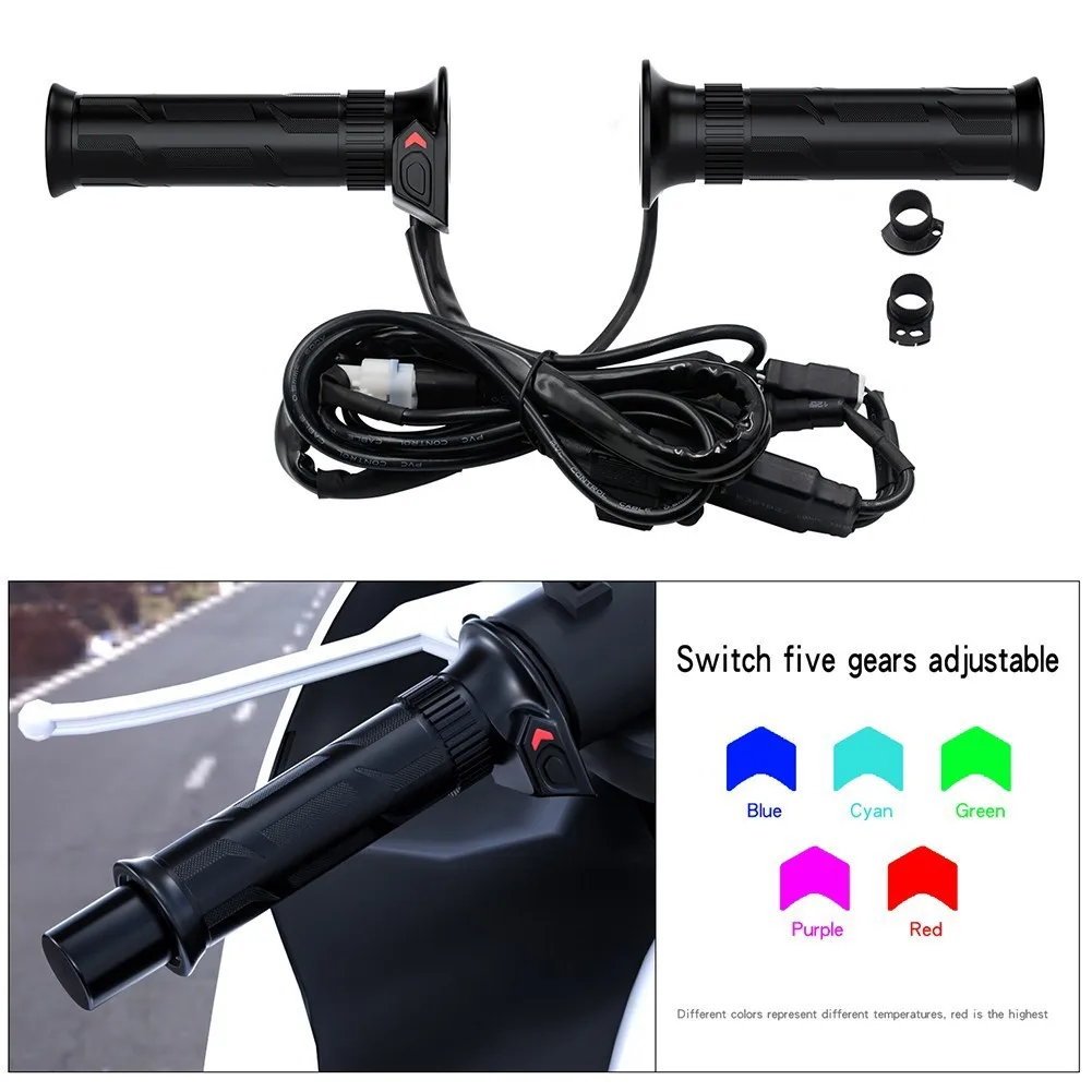 Motorcycle Electric Heating Handle, Intelligent Five-Speed Adjustment Handle Temperature Control Handle Set Heating Accessories
Motorcycle Electric Heating Handle, Intelligent Five-Speed Adjustment Handle Temperature Control Handle Set Heating Accessories
