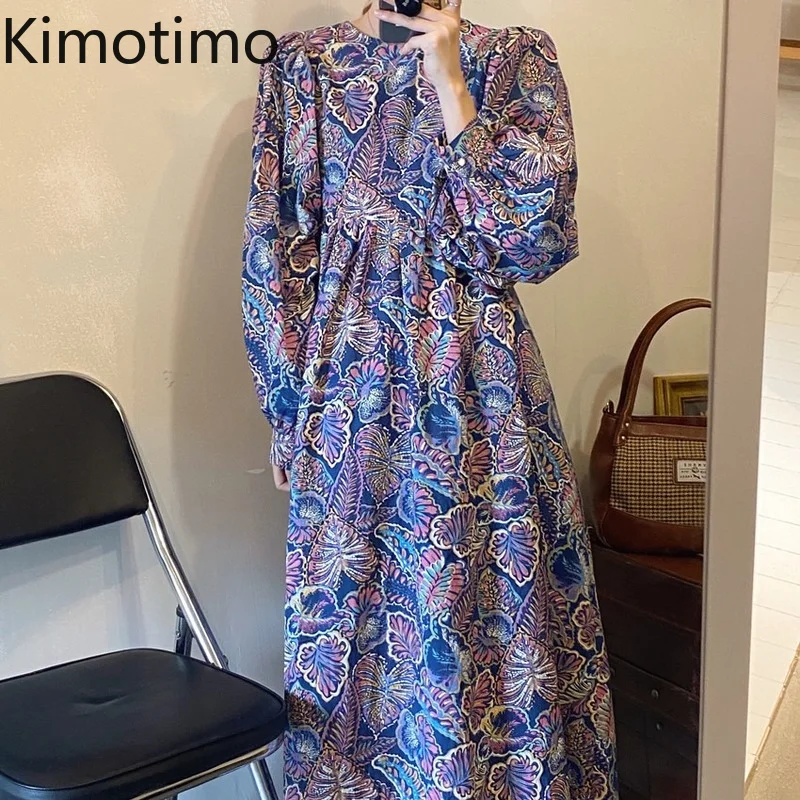 Осеннее платье Kimotimo 2021 с принтом для женщин, винтажное Свободное длинное платье с круглым вырезом и рукавами-фонариками, Женская корейская ...
Осеннее платье Kimotimo 2021 с принтом для женщин, винтажное Свободное длинное платье с круглым вырезом и рукавами-фонариками, Женская корейская ...
