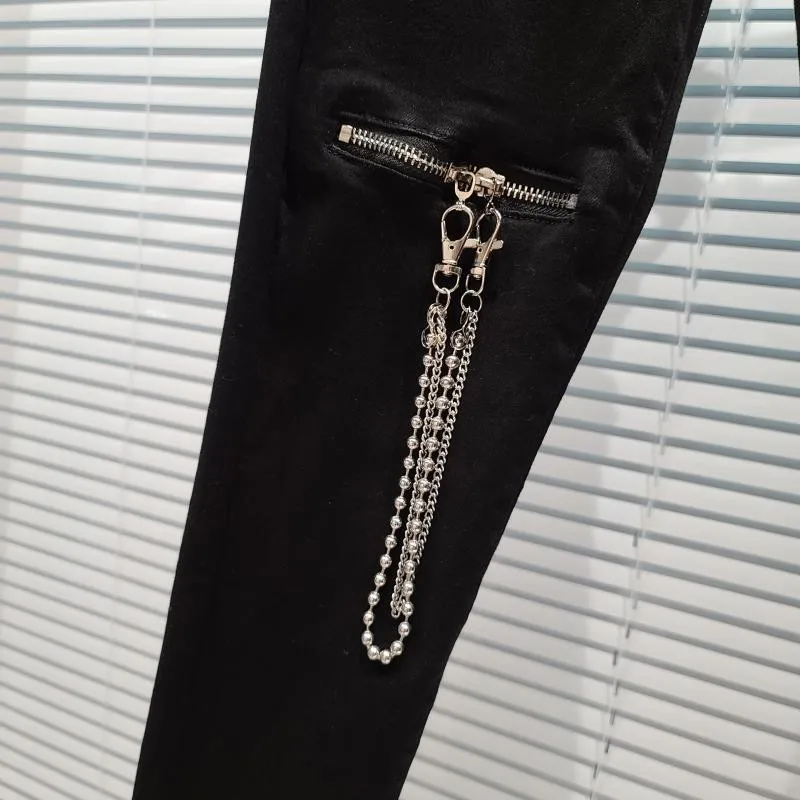 Spring New Women Black Slim Fit Jeans Designer Chain Pencil Pants High Street Stretchy Denim Pants Long Trousers Female Jeans
Spring New Women Black Slim Fit Jeans Designer Chain Pencil Pants High Street Stretchy Denim Pants Long Trousers Female Jeans