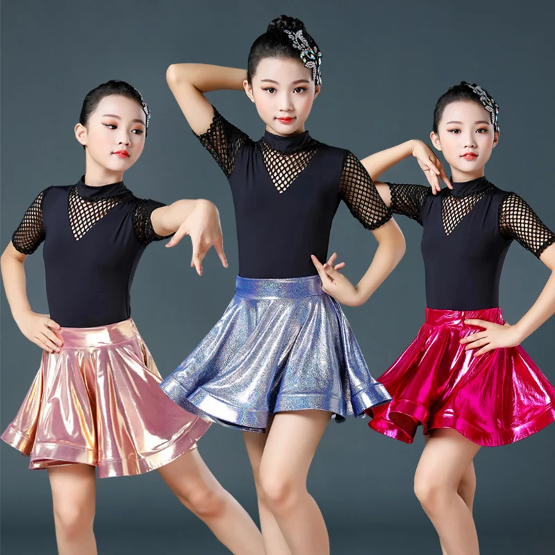 Fashion Latin Dance Costume Kids Tango Rumba Salsa Samba Cha Ballroom Practice Wear Girls Performance Clothing 2 Pcs DC4577 |