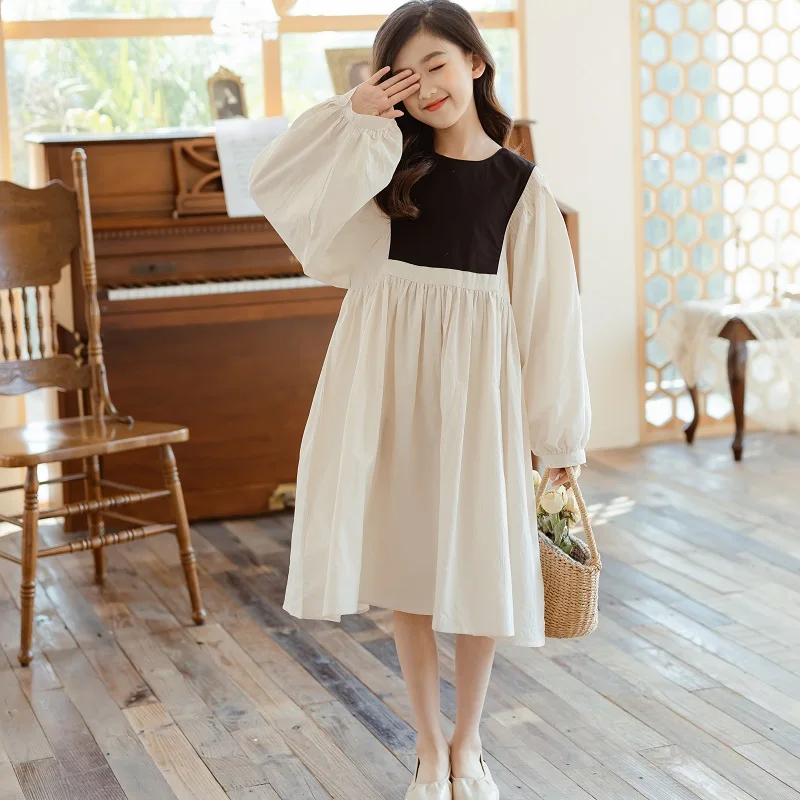 Girls Dress Two Colors Patchework Kids 2021 New Autumn Teen Cotton Drseses Children Clothes Baby Fashion Clothing Comfortable
Girls Dress Two Colors Patchework Kids 2021 New Autumn Teen Cotton Drseses Children Clothes Baby Fashion Clothing Comfortable