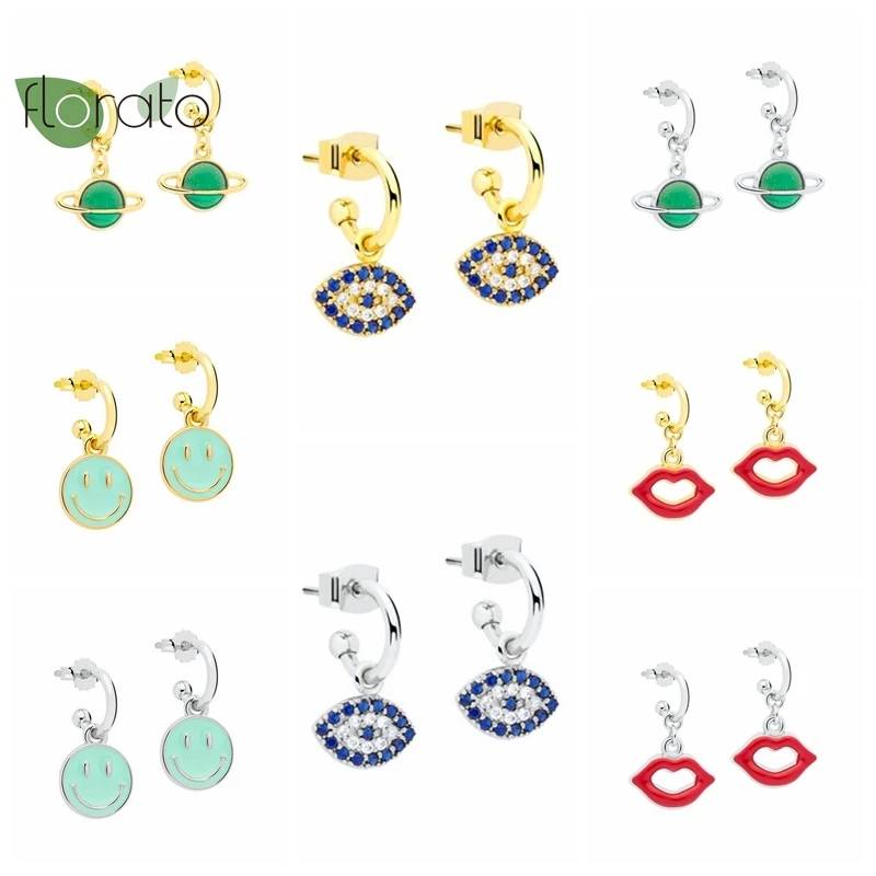 925 Sterling Silver Candy Color Dripping Smiley Face Drop Earrings For Women Girls Round Pendant Earring Valentine's Day Present
925 Sterling Silver Candy Color Dripping Smiley Face Drop Earrings For Women Girls Round Pendant Earring Valentine's Day Present