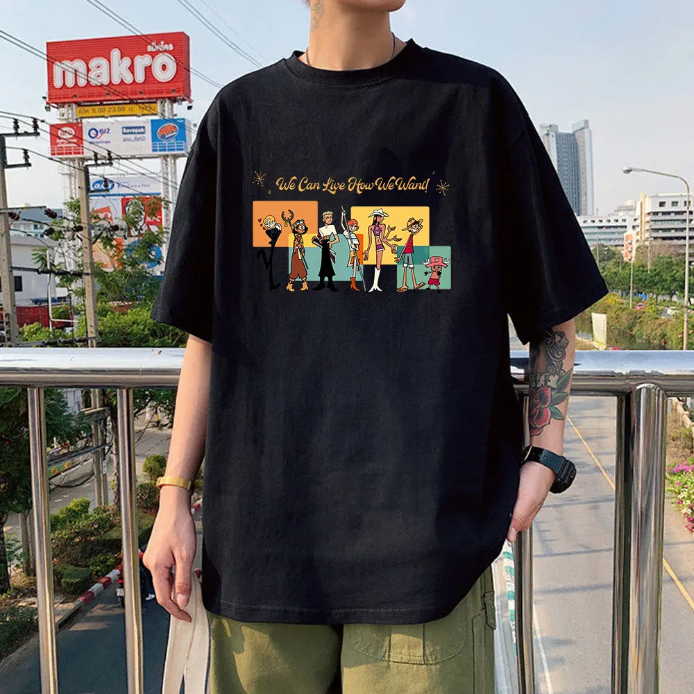 Summer 100% Cotton Men T Shirts Luffy Roronoa Zoro Tee Shirt Japanese Anime One Piece Manga Harajuku Oversized Tshirt Tops
Summer 100% Cotton Men T Shirts Luffy Roronoa Zoro Tee Shirt Japanese Anime One Piece Manga Harajuku Oversized Tshirt Tops