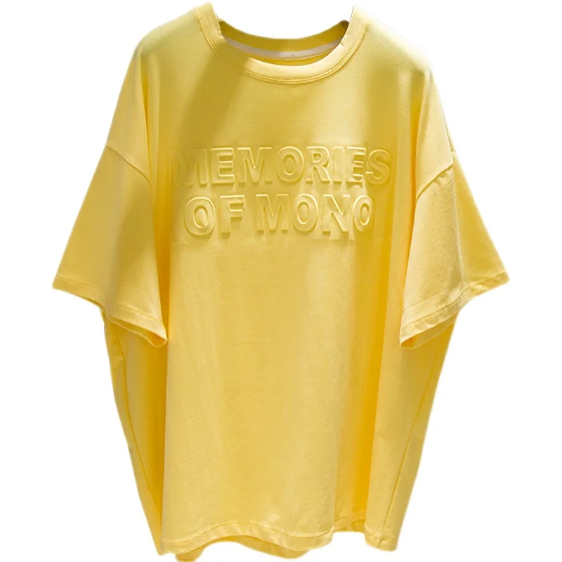 2021 Spring New Short-Sleeved T-shirt Women's Mid-Length Korean Concave-Convex Three-Dimensional Half-Sleeve Top Large Size
2021 Spring New Short-Sleeved T-shirt Women's Mid-Length Korean Concave-Convex Three-Dimensional Half-Sleeve Top Large Size