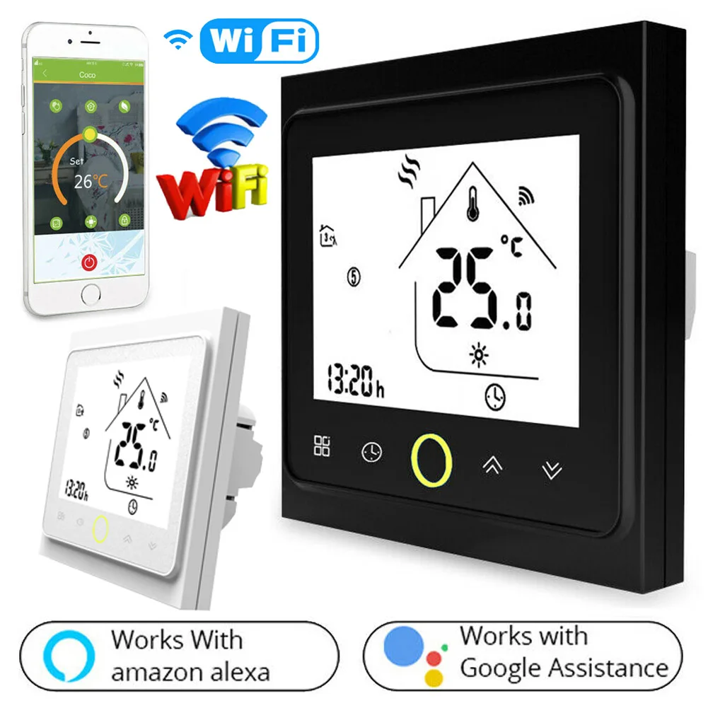 Wifi Smart Thermostat Temperature Controller For Water/electric Floor Heating Water Gas Boiler Works With Echo Alexa Google Home
Wifi Smart Thermostat Temperature Controller For Water/electric Floor Heating Water Gas Boiler Works With Echo Alexa Google Home