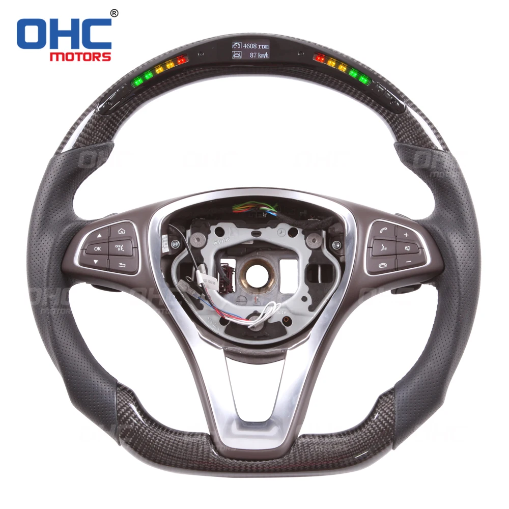 100% Real Carbon Fiber LED Performance Steering Wheel compatible for E GLA GLC V VITO B CLA CLS GLE GLS W204 W205 W213,S213, 
100% Real Carbon Fiber LED Performance Steering Wheel compatible for E GLA GLC V VITO B CLA CLS GLE GLS W204 W205 W213,S213,