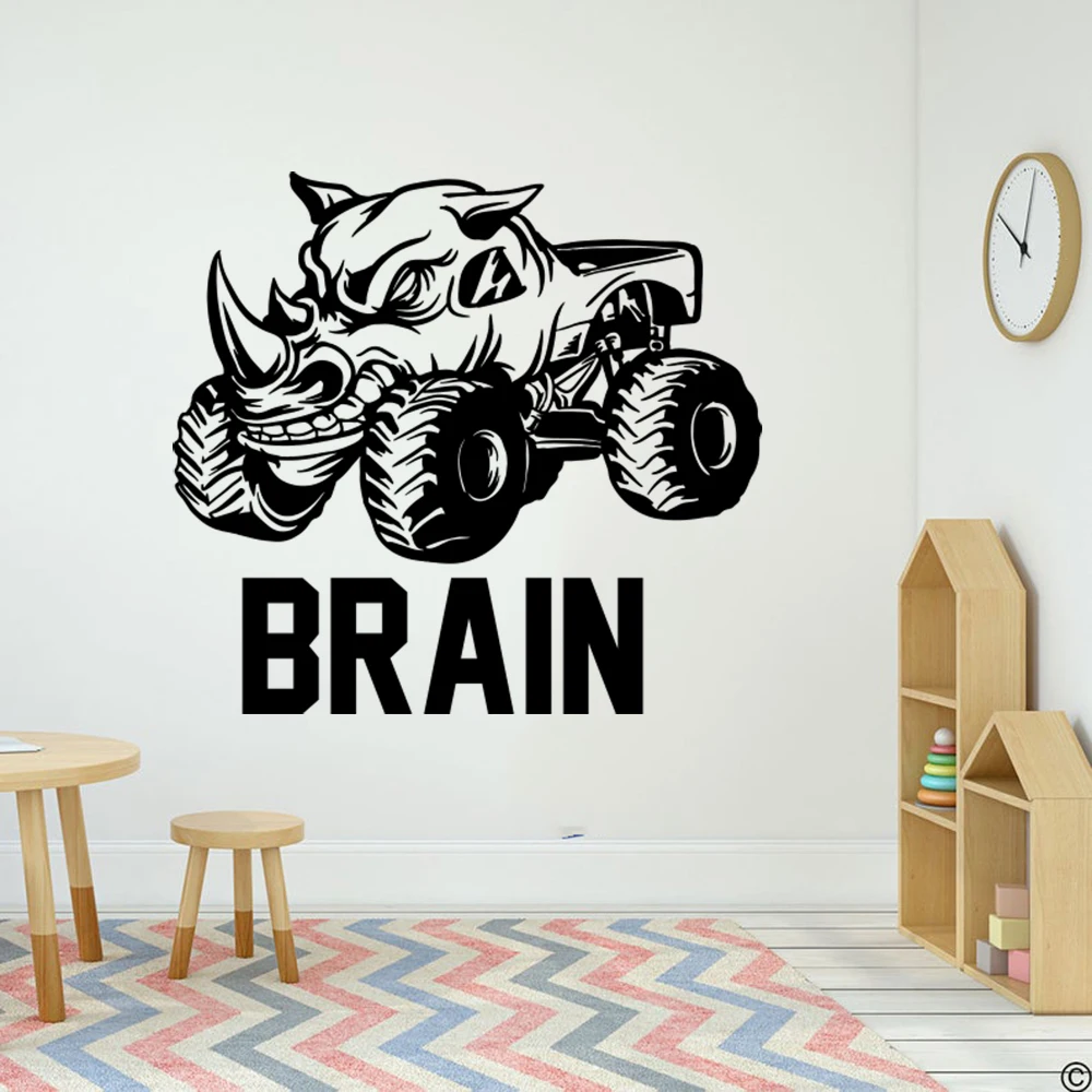 Custom Name Rhino Monster Truck Wall Sticker Kids Teen Room Personalized Name Muscle Car 4x4 Off Road Vehicle Wall Decal Bedroom
Custom Name Rhino Monster Truck Wall Sticker Kids Teen Room Personalized Name Muscle Car 4x4 Off Road Vehicle Wall Decal Bedroom