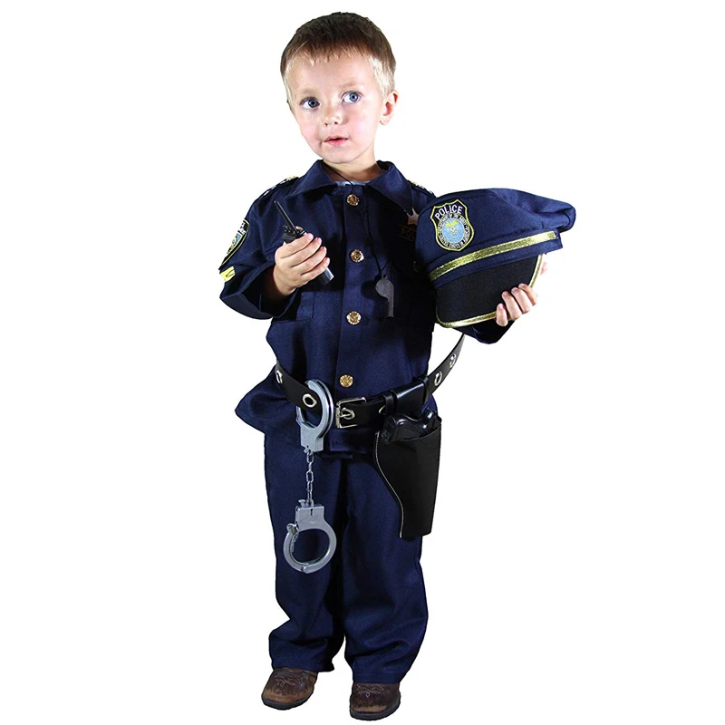 Deluxe Police Officer Costume and Role Play Kit Boys Halloween Carnival Party Performance Fancy Dress Uniform Outfit
Deluxe Police Officer Costume and Role Play Kit Boys Halloween Carnival Party Performance Fancy Dress Uniform Outfit