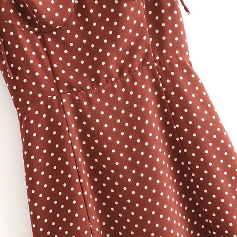 Dot Printed Spaghetti Strap Lace Up Summer Dress Boho Beach Style High Split Backless a Line Sexy Midi Dress 2021 Fashion
Dot Printed Spaghetti Strap Lace Up Summer Dress Boho Beach Style High Split Backless a Line Sexy Midi Dress 2021 Fashion
