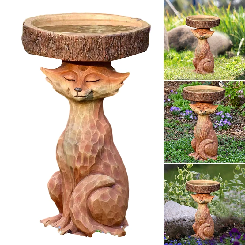 Resin Standing Foxs Birdbath Animal Statue Outdoor Birdfeeder Resin Decoration Cute Foxs Garden Ornament for Garden @LS
Resin Standing Foxs Birdbath Animal Statue Outdoor Birdfeeder Resin Decoration Cute Foxs Garden Ornament for Garden @LS