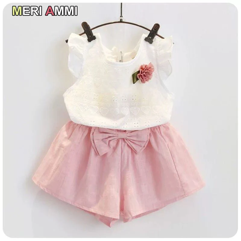 MERI AMMI Baby Girl Clothing Outfit Set Flower Tee Floral Top +Short With Bowknot For 2-7 Year Children
MERI AMMI Baby Girl Clothing Outfit Set Flower Tee Floral Top +Short With Bowknot For 2-7 Year Children