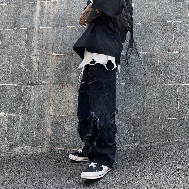 HARAJPOO Woman Pants 2021 New Korean Ins Fashion High Waist Hole Loose Harajuku Fake Two-piece Straight Wide Legs Trousers Tide
HARAJPOO Woman Pants 2021 New Korean Ins Fashion High Waist Hole Loose Harajuku Fake Two-piece Straight Wide Legs Trousers Tide