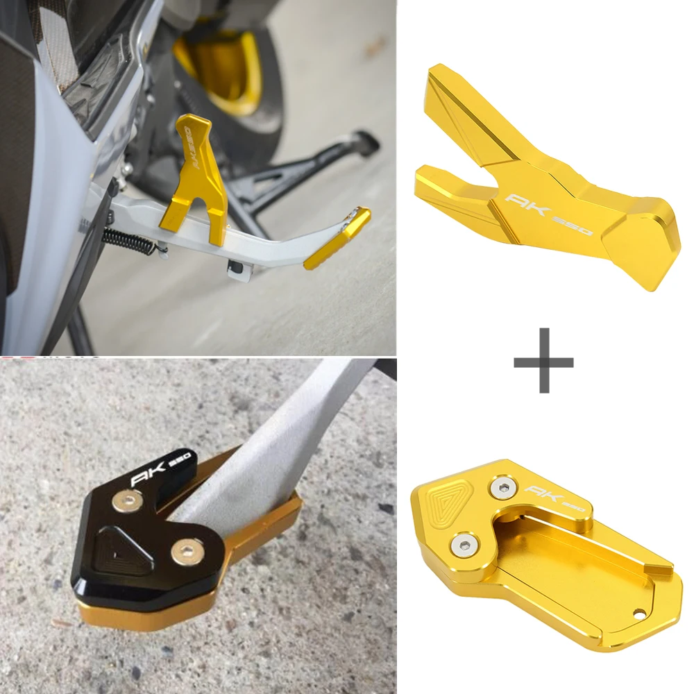 Motorcycle Modified Side Stand Pad Enlarger & Kickstand Side Auxiliary For KYMCO AK550 AK 550 2017-2020
Motorcycle Modified Side Stand Pad Enlarger & Kickstand Side Auxiliary For KYMCO AK550 AK 550 2017-2020