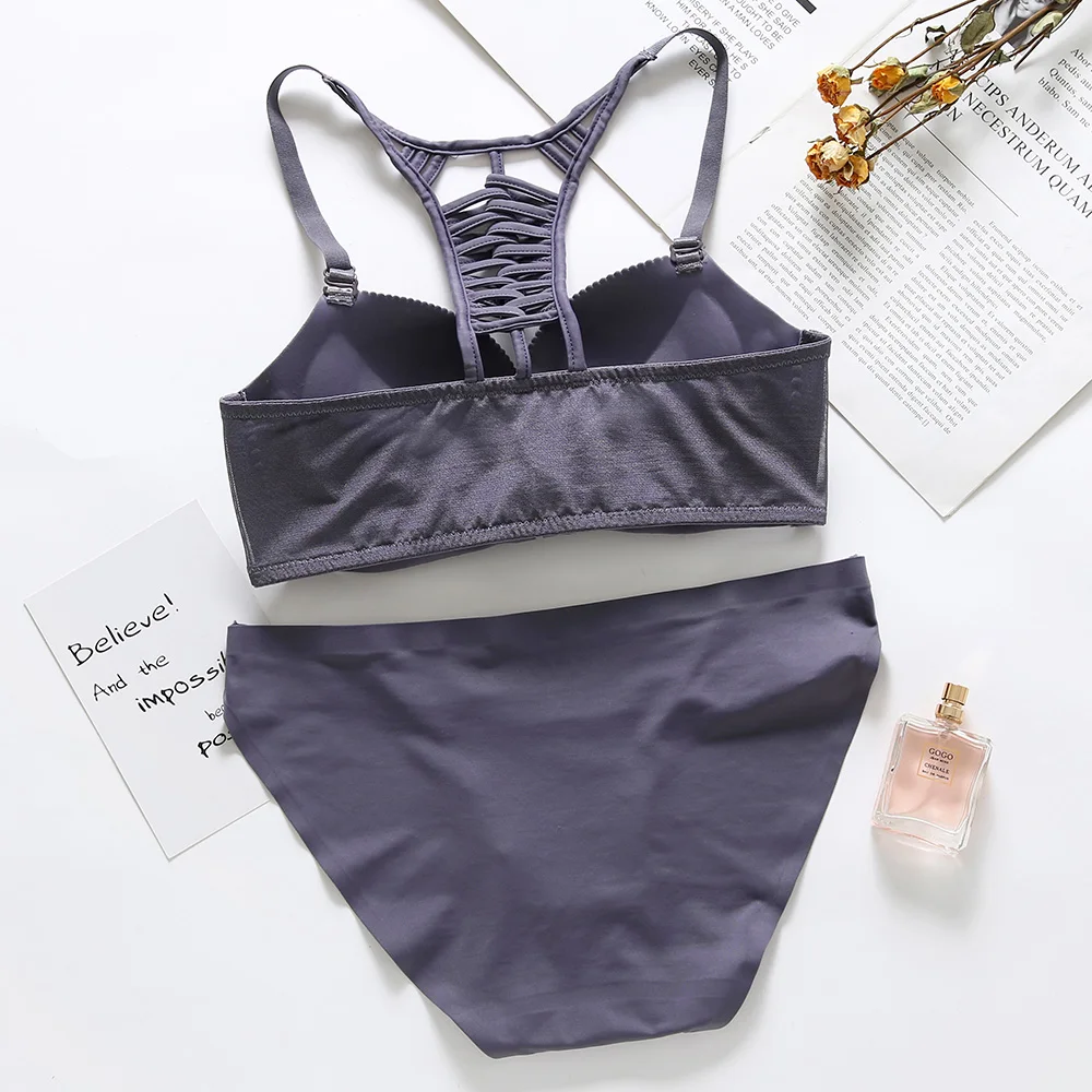 Bras Set Front Closure Gather Brassiere Womens Underwear Sets Wireless Lingerie Padded Bralette Panties Briefs
Bras Set Front Closure Gather Brassiere Womens Underwear Sets Wireless Lingerie Padded Bralette Panties Briefs