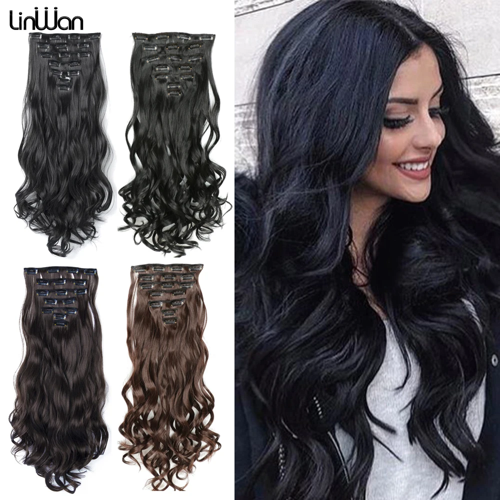 Linwan Synthetic Hair Curly Clip In Wig Extension 16 Clips In Hair Extensions For Women Heat Resistant False Hairpieces
Linwan Synthetic Hair Curly Clip In Wig Extension 16 Clips In Hair Extensions For Women Heat Resistant False Hairpieces